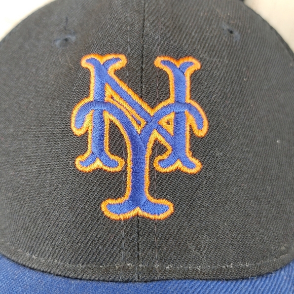 New York Mets Hat Sports Specialties Plain Logo Snapback Black Dome MLB Wool Vtg - Picture 5 of 9